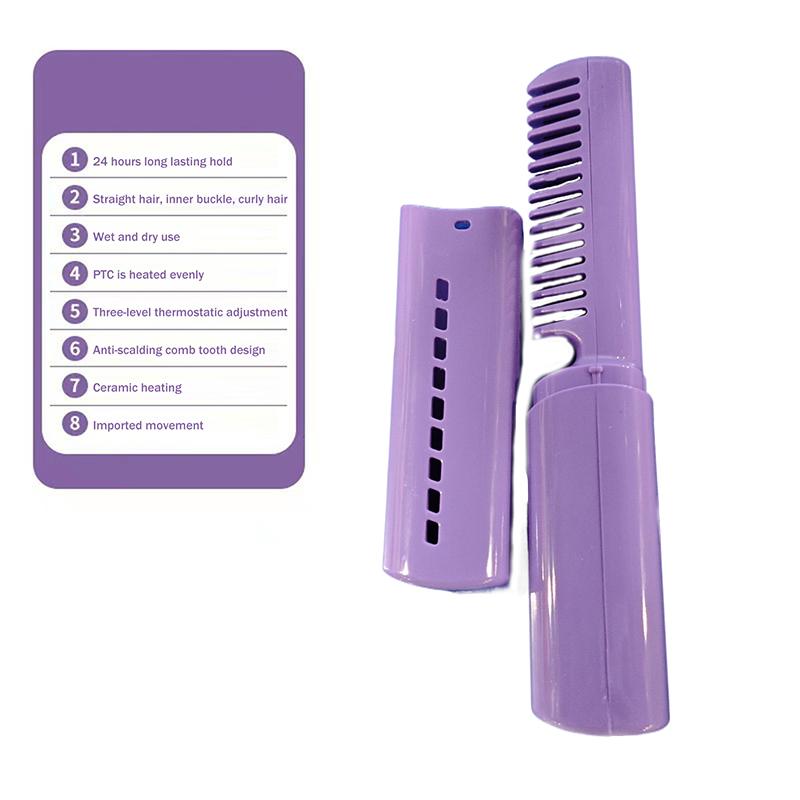 

Прямая расческа для волос Электрическая расческа 2 в 1 Улучшенная версия Беспроводной выпрямитель и плойка для волос USB-зарядка