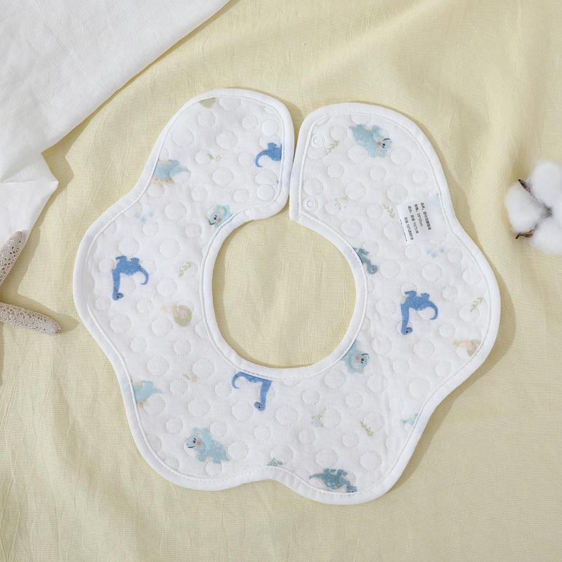 Waterproof Pure Cotton Newborn Bib - Anti-Spit Petal Design