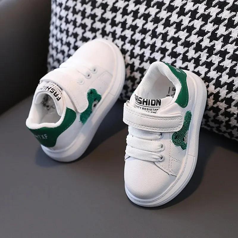 

1-6 Years Old Children Autumn Sports Shoes Cat Paw Baby Girl Small White Shoes Casual Children Skate 26