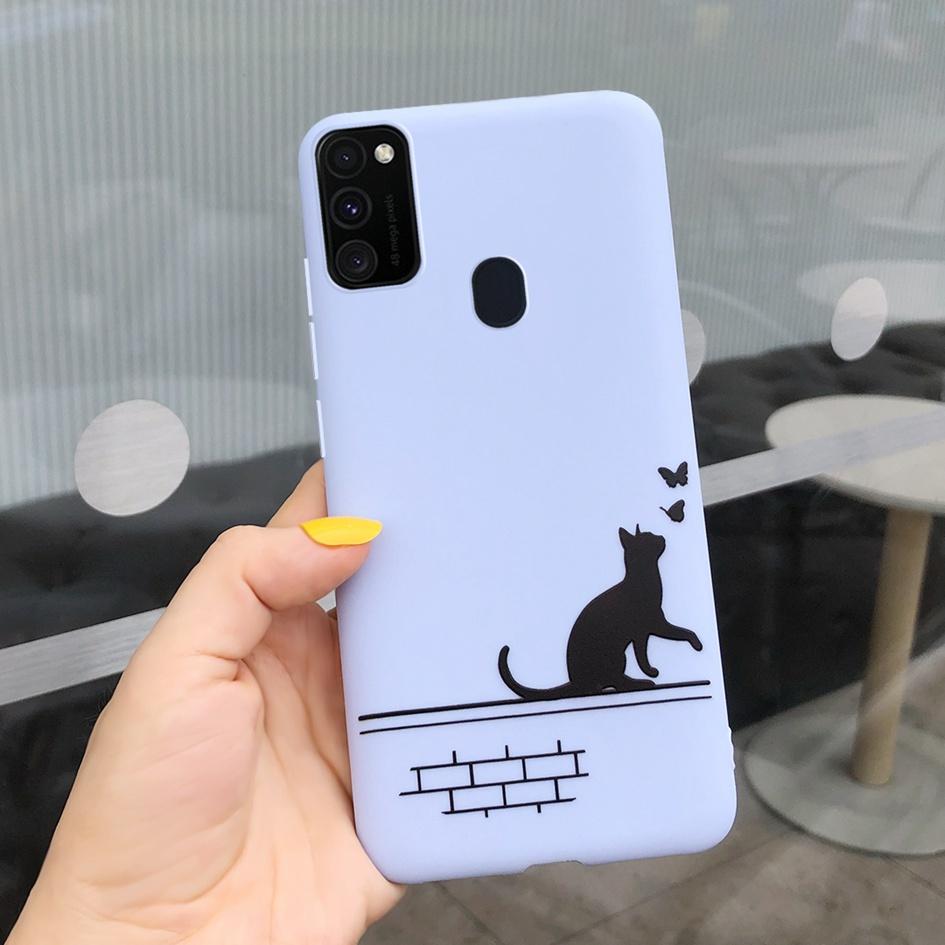 Pro Samsung M21 Pouzdro 6,4 palce Měkký Silikonový Kryt s Srdcem TPU Pro Samsung Galaxy M21 M 21 SM-M215F M215 Zadní Kryt Telefonu Funda