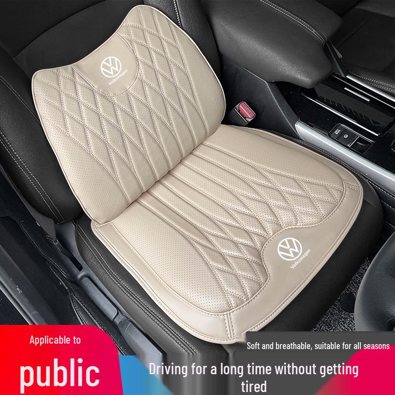 Polštářek na autosedačku a bederní opěrka z Nappa kůže pro všechna roční období, Kompatibilní s Volkswagen Lavida, Passat, Magotan, Sagitar, Lamando L, Bora.