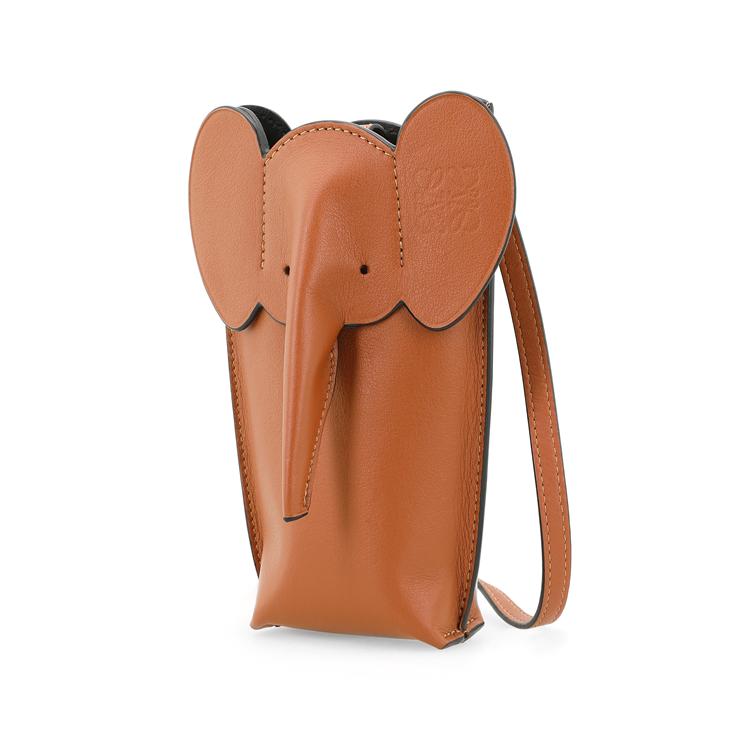 Loewe Elephant Shoulder Bag Tan Women Shoulder_bags C623B02X04-2530
