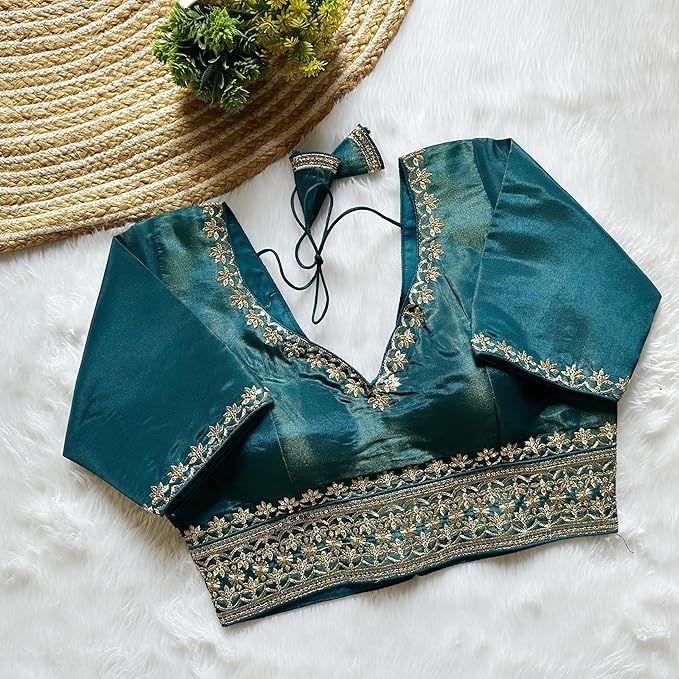 Blouse To Wear with Saree (size M(38), Blouse Size Can Be Increased To XL(42)RU).