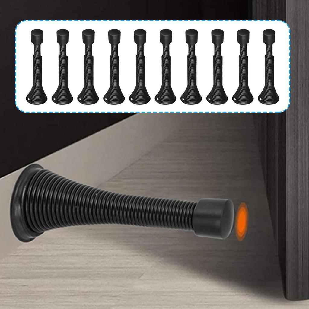 Metal Spring Door Crash Pad Door Handle Guard Stopper Anti-Collision Wall Protector Door Stopper Lock Protective