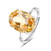 Natural Explosion Topaz Amethyst Citrine Ring S925 Silver Light Luxury Jewelry Main Stone 10 * 14mm Fashion Gift