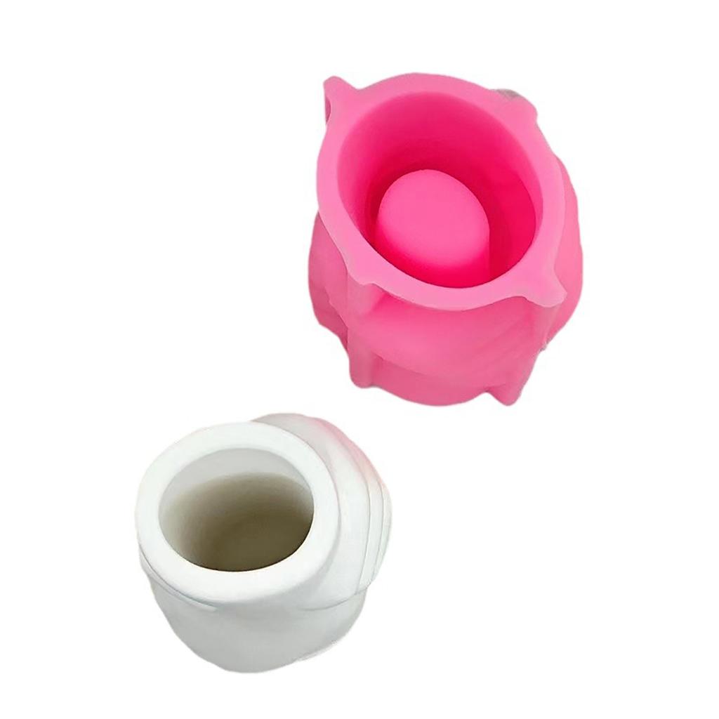 Handhållen Vas Silikonform 3D Planteringskärl Cement Gipsform Harts Blomkruksform Suckulentväxt Blomkrukor Dekorationer