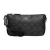 Nolita Classic Logo Coated Canvas With Smooth Leather Pochette, Shoulder Bag, Portable One Shoulder Clutch Small C3308-SVTSQ
