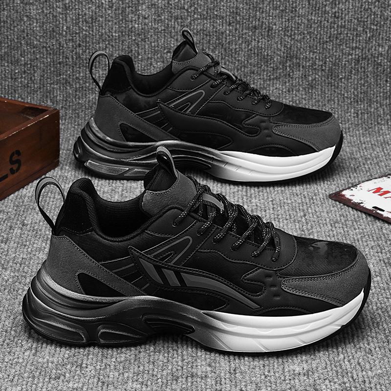 Men's shoes autumn and winter new breathable and comfortable casual sports shoes wear-resistant soles daily commuting wear dad shoes