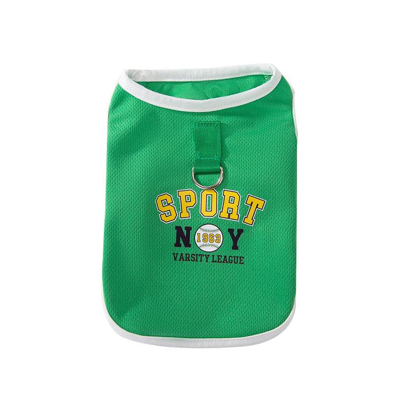 Spring and Summer Breathable Grid Cat Vest Ragdoll Cat Blue Cat Anti-Hair Loss Thin Summer Puppy Dog Pet Clothes