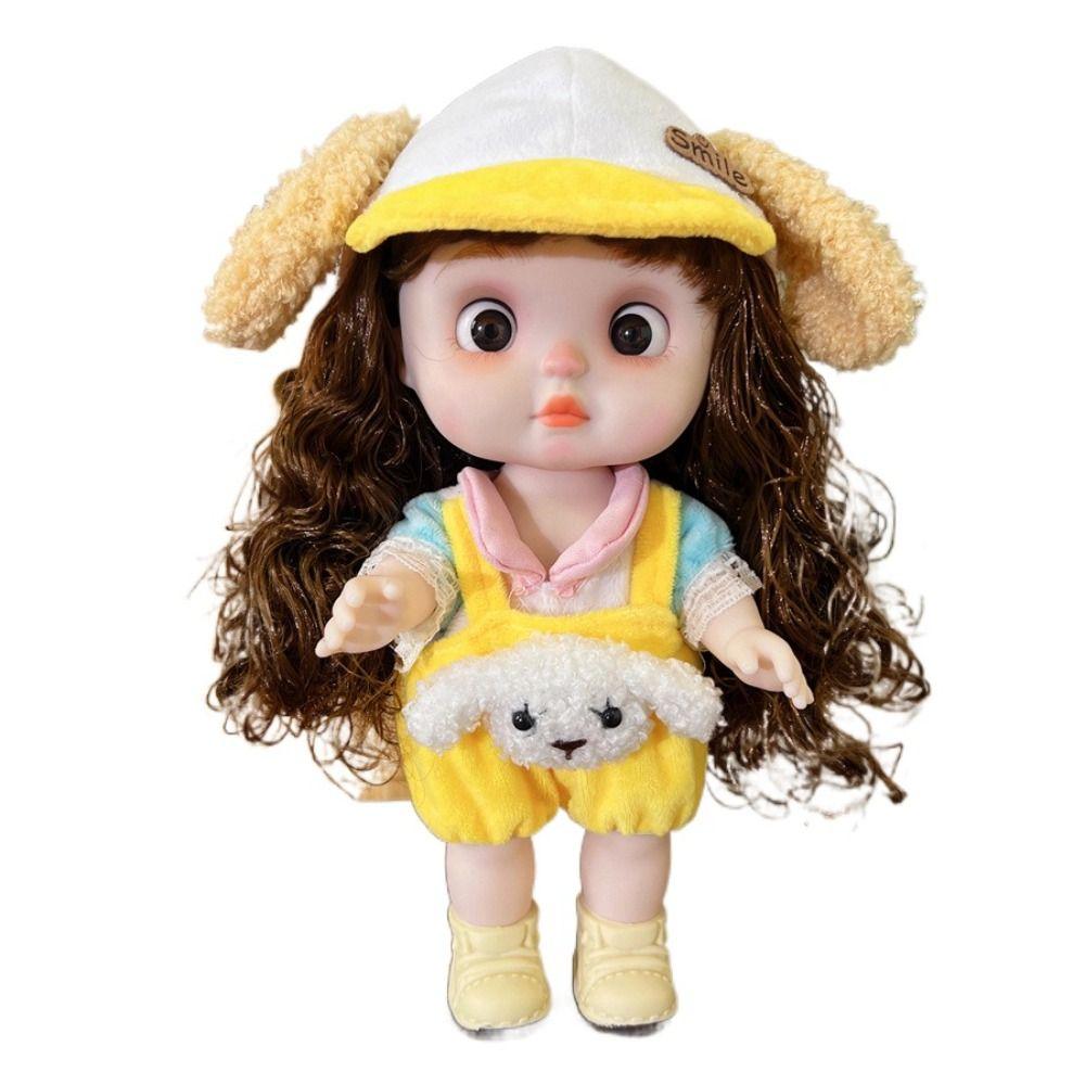 Dolly 28cm Dress Doll Full Body Girl Dress Up Toys Cute Doll Girls' Doll with Clothes  Girl Gift