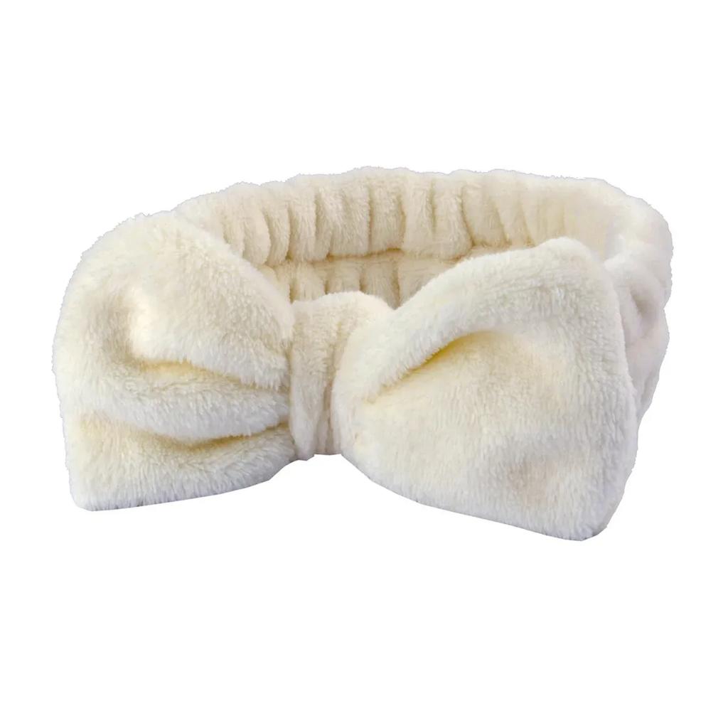 1/2/3pcs Bow Headband Wristband Set Towel Elastic Soft Washing Face Shower Make Up Yoga Sports Skincare Headband For Women Girls