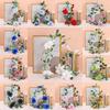 Christmas Decor Artificial Garland With Faux Flowers For Home Holiday Festive Atmosphere