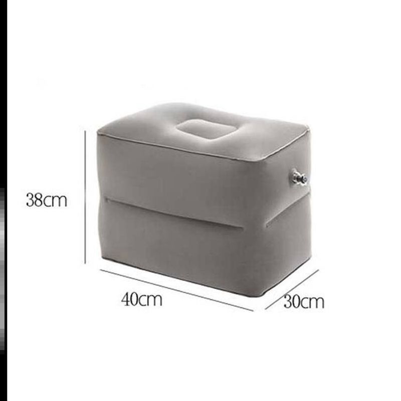 Footrest, Portable Airplane Footrest, Long-Distance Travel Essential, Passenger Seat Footrest, Sleeping Aid, Portable Rear Seat Gap Inflatable Cushion N45-Second Floor/Grey