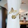 Curtain Buckle Retro Floral Carving Design Butterfly Flower Shape Curtain Fasteners Artistic
