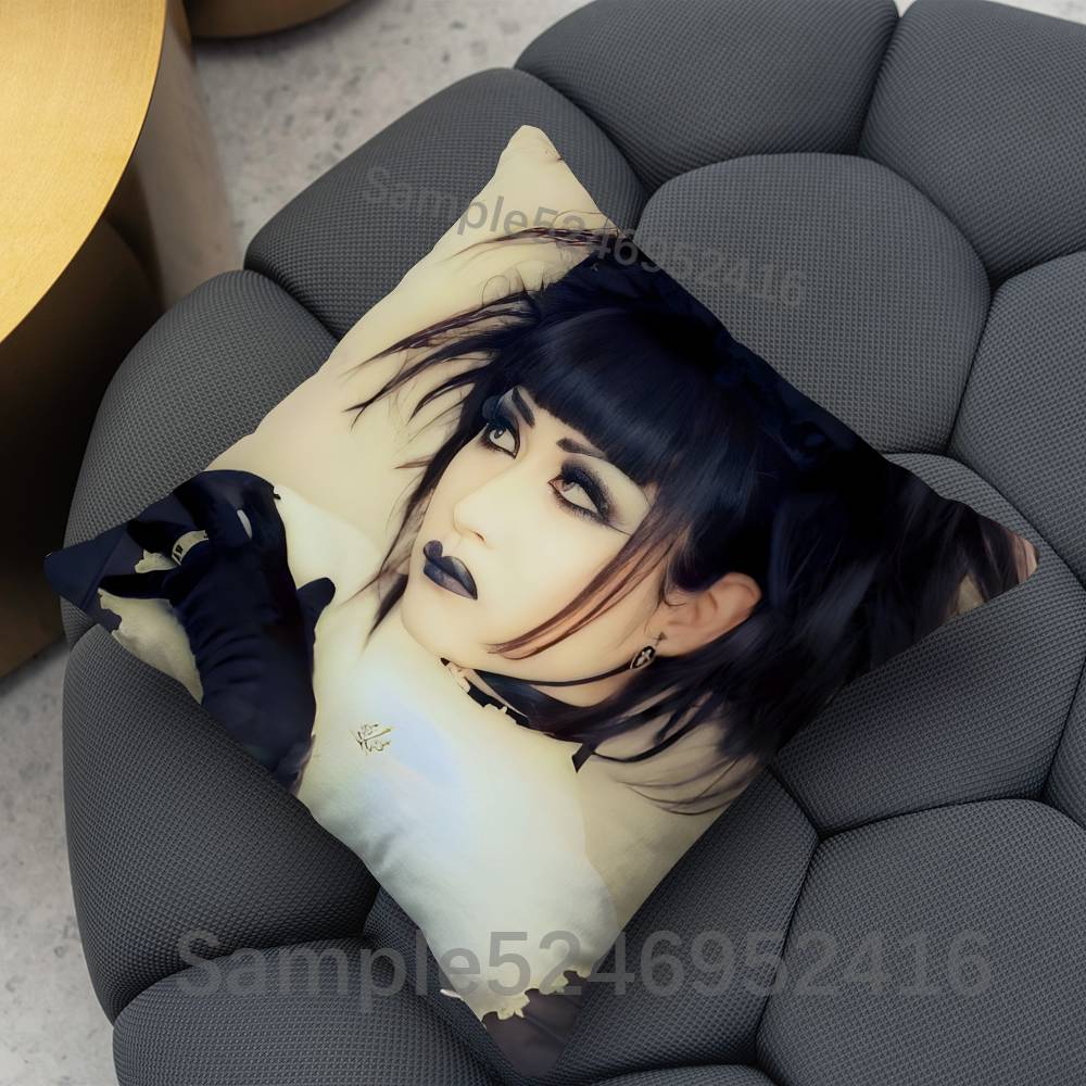 MMalice Mizer Mana Sama Square Cushion Pillow Case Sofa  BedroomLiving Room Backrest Multiple Sizes Washable Covers