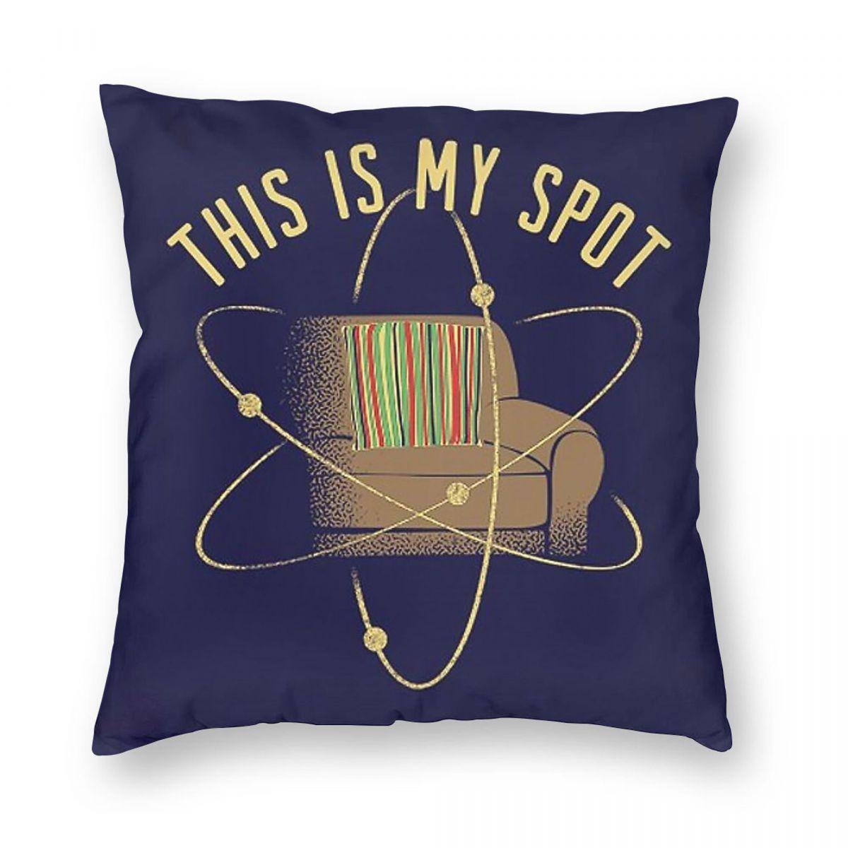 

Це моє місце Теорія великого вибуху Квадратна наволочка Поліестер Льон Оксамит Візерунок Блискавка Декор Наволочка Домашня Накидка на подушку 45x45 12x12Inch