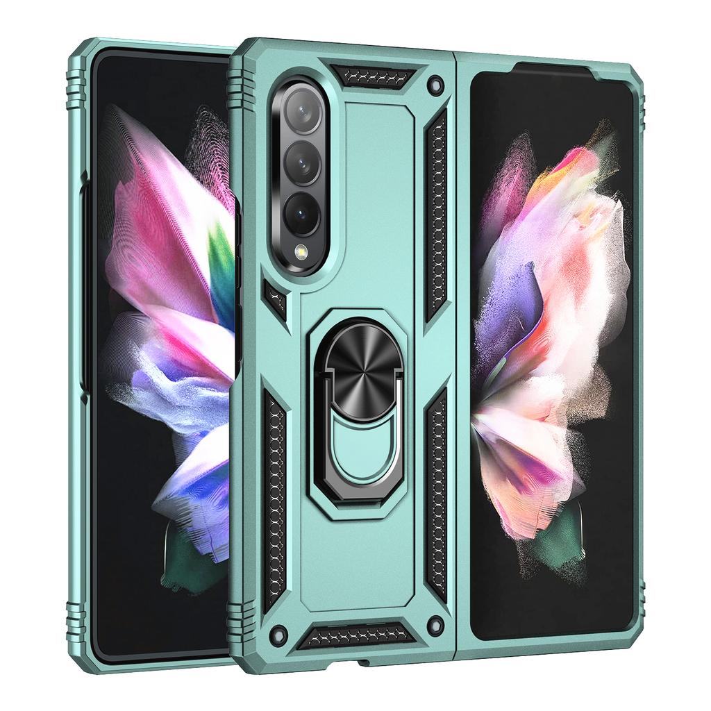 Shock Proof Stand Phone Case for Samsung Galaxy Z Fold 3 5G Fold3 Anti-Dust Protective Cover Funda Capa Coque