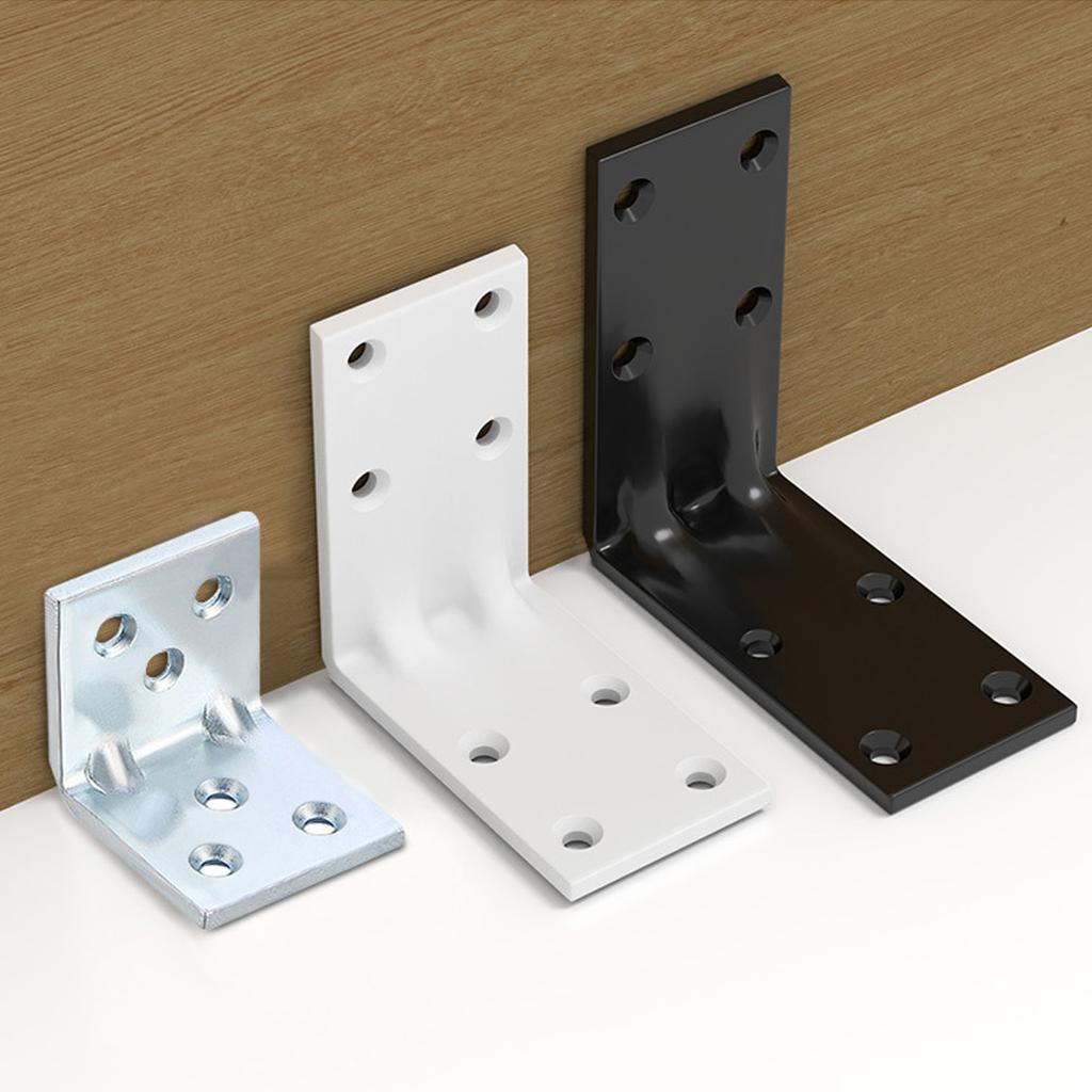 2PCS Furniture Corner Connector Set Metal Trapeziform Cabinet Angle Bracket Sturdy Triangle Corner Brace Universal Support