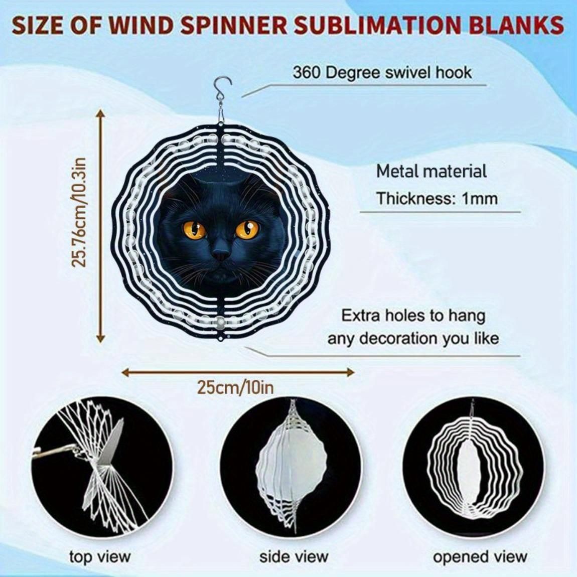 

10-дюймовий підвісний вітряк з гачком, що обертається на 360 градусів, для прикраси балкона та саду, весняно-літній вуличний декор