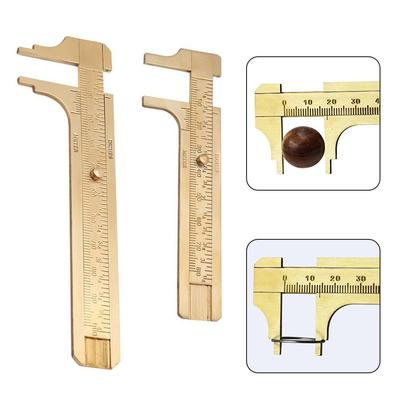 Reliable Brass Scale Vernier Caliper Accurate Measurement Tool for Jewelers