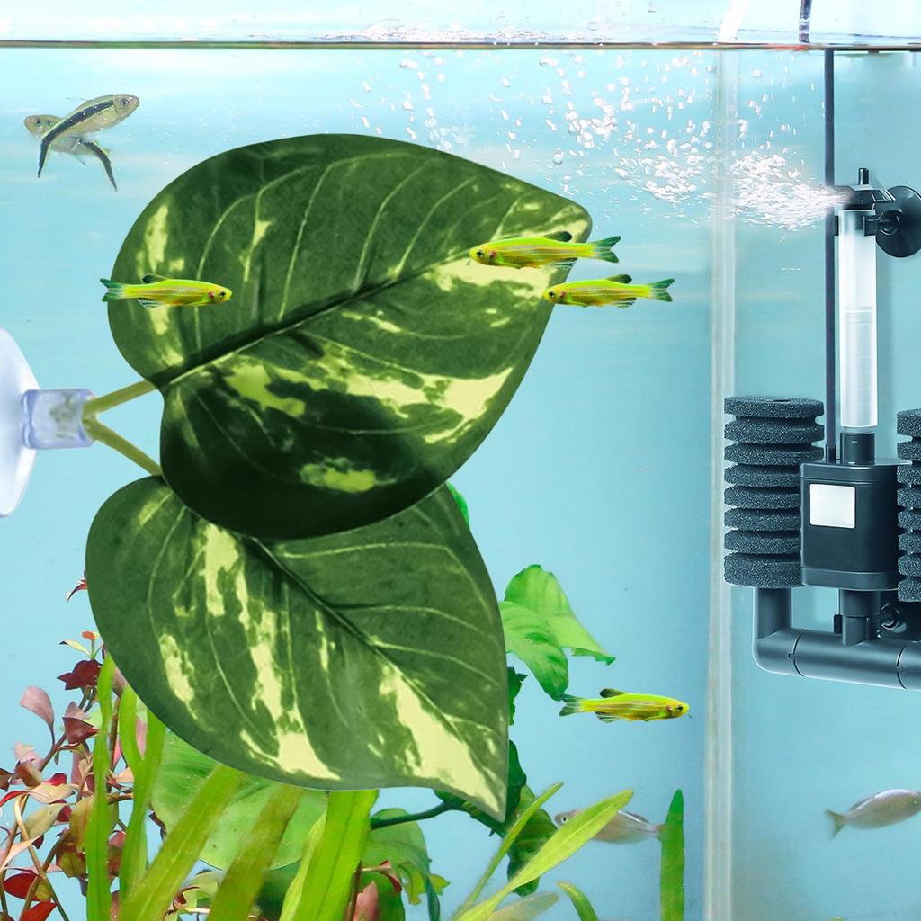 Betta Beds For Fish Tank Betta Fish Leaf Pad With Suction Cup Artificial Plant For Shrimp Guppy Sleeping Playing Hiding Spawning