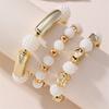 Elegant Pearl Shell Woman Bracelet Set With Geometric Design For Office Gift