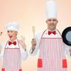 Halloween Themed Servers Uniform Apron Breathable Polyester Blend Fabric Detachable Chefs Cap Ideal For Dining Experiences
