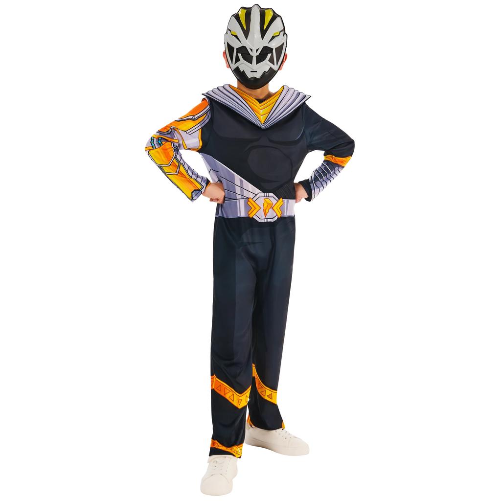 Power Rangers Childrens/Kids Cosmic Fury Black Ranger Costume