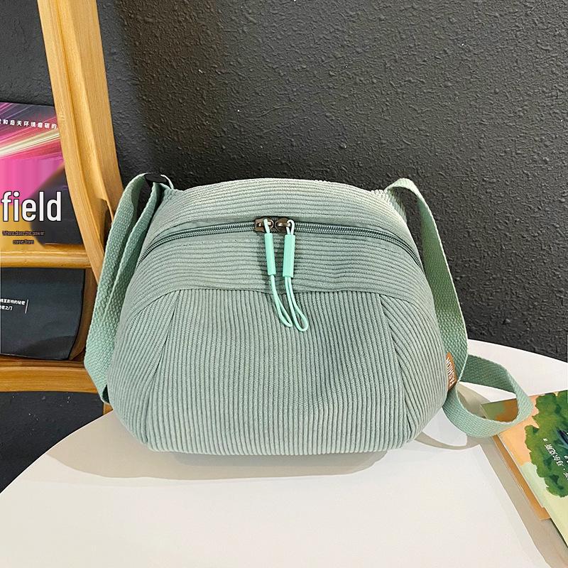 2025 Summer Korean Corduroy Crossbody Backpack: Stylish, Textured, Casual Shoulder Bag