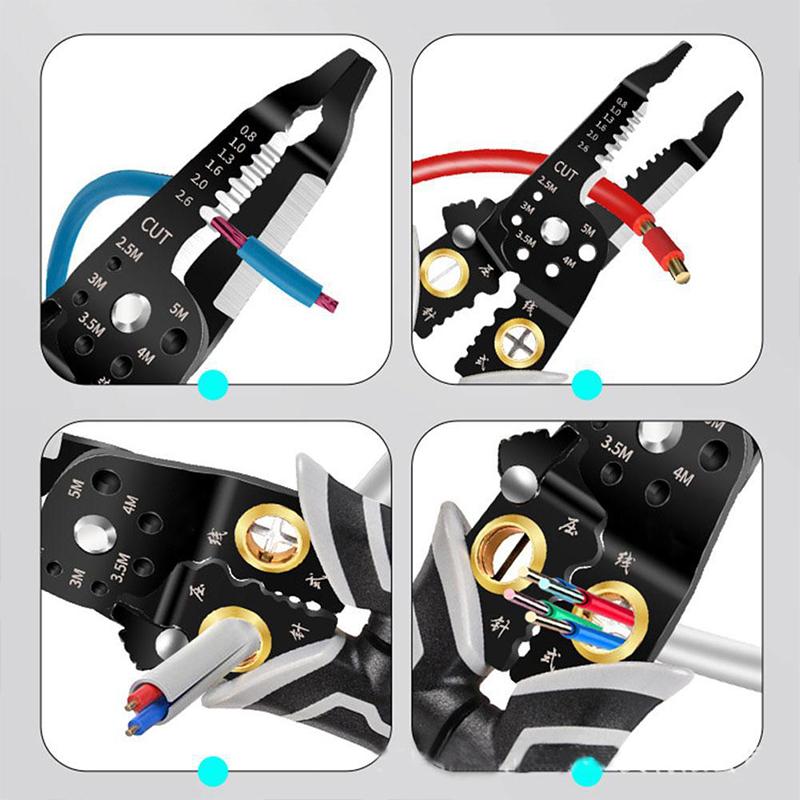 Szczypce dla elektryków 25w1 wielofunkcyjne szczypce do ściągania izolacji narzędzia do przecinak do kabli zaciskanie końcówek dzielenie drutu łamanie