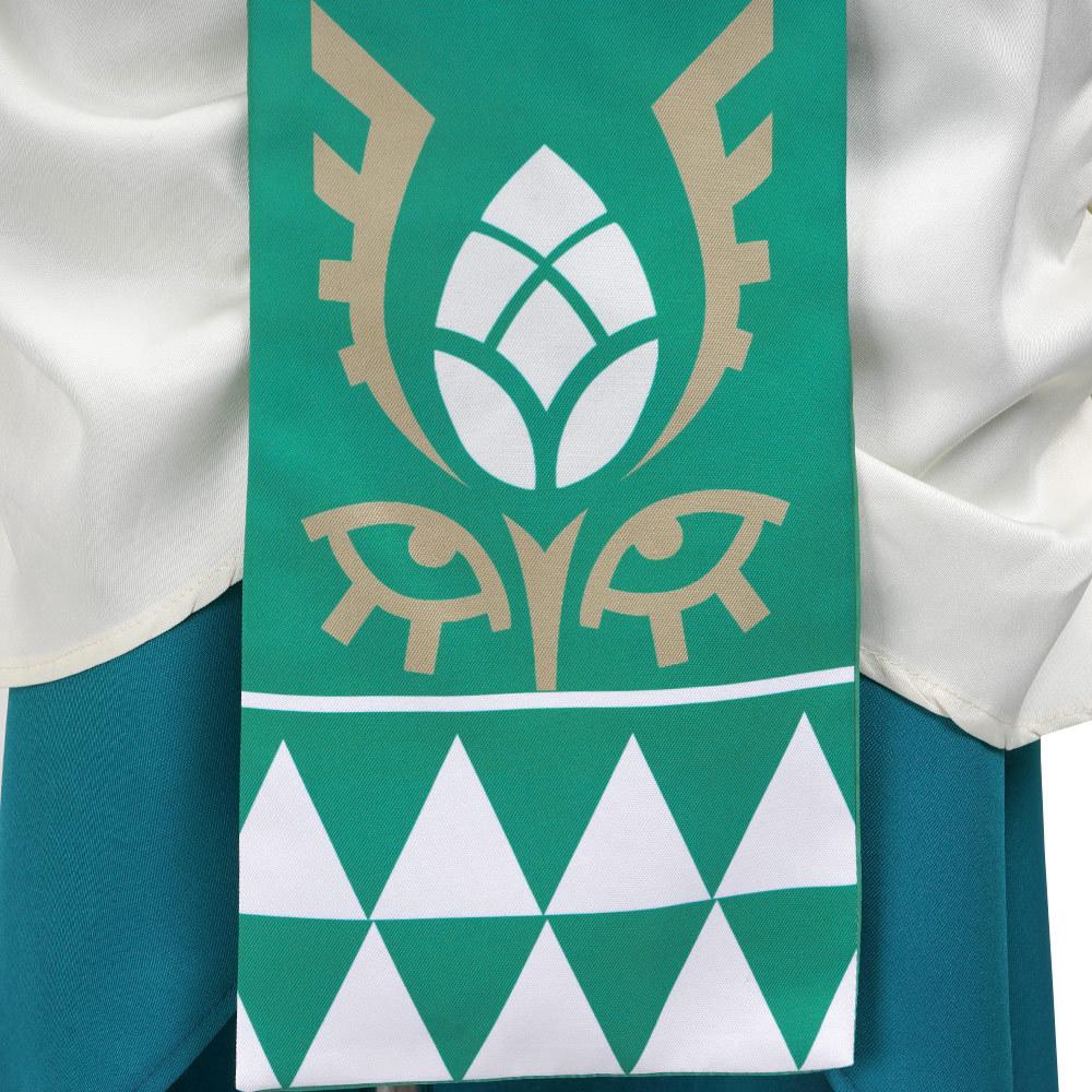 The Legend Tears of The Kingdom Princess Zelda Cosplay Sexy Dress Uniform Wig Headdress Set Prop Halloween Costume Women