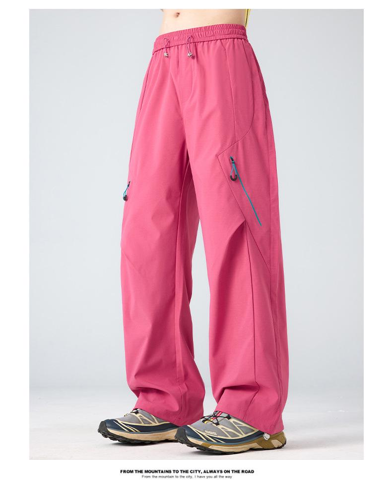 Pantalones de Senderismo Impermeables para Mujer para Exteriores Color Dopamina Ajuste Holgado Casual 2026