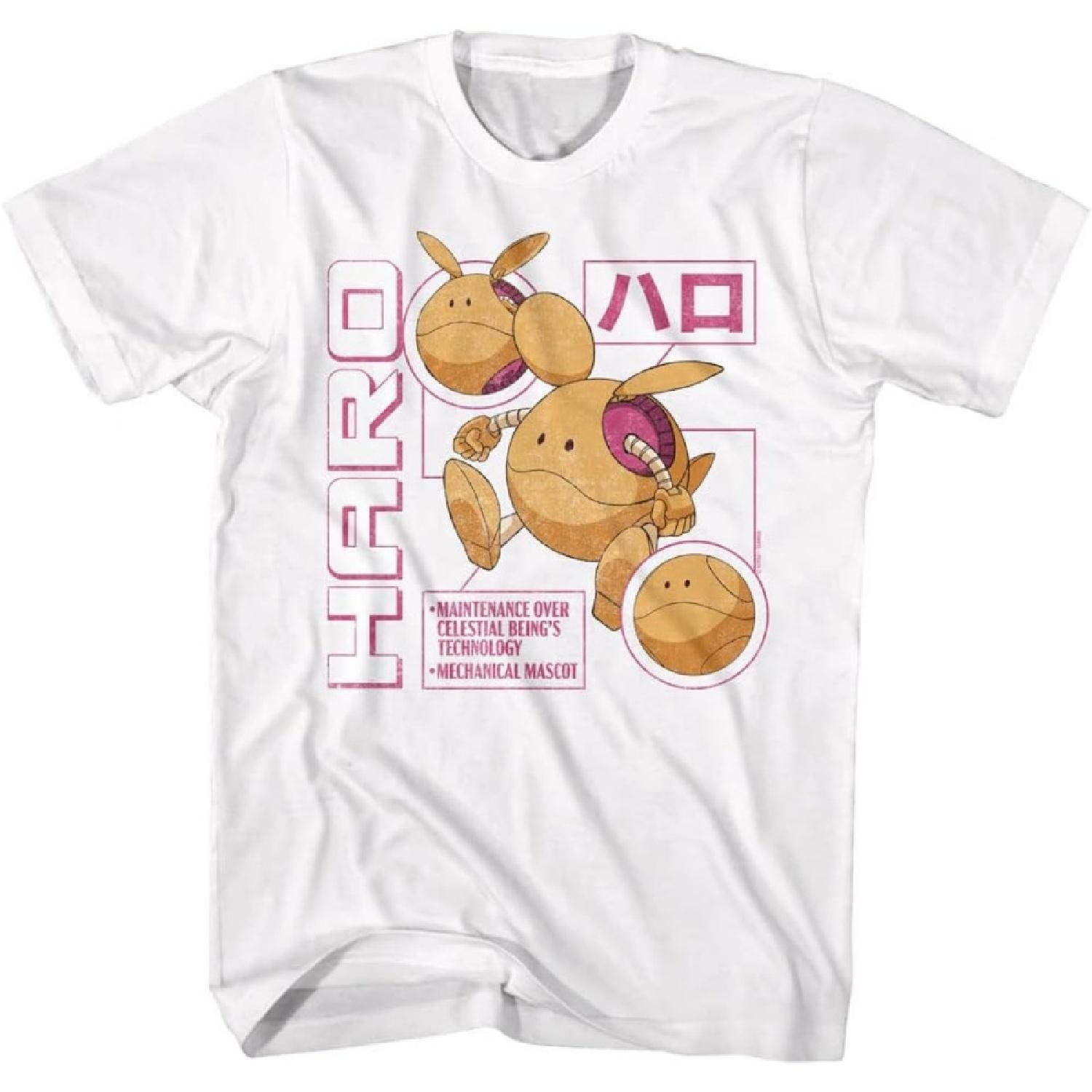 Аниме Мобильный воин Гандам ХАРО Японская мужская белая футболка с коротким рукавом Графические футболки S