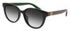 Sunglasses for Asian GG0702SKN Gray Gradient Women, Fit, 004, Black, Green, Red,