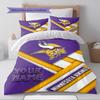 Name Individuell Minnesota Vikings Muster Bettwäsche Set Bettbezug Kissenbezug Heimdekoration Geschenk (1 Bettbezug + 2 Kissenbezüge, ohne Füllung)