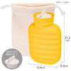 Miyake Chemical (TP-miyake) Yellow, Approx. 1L, Silicone Hot Water Bottle, Microwave Use Only, 441432