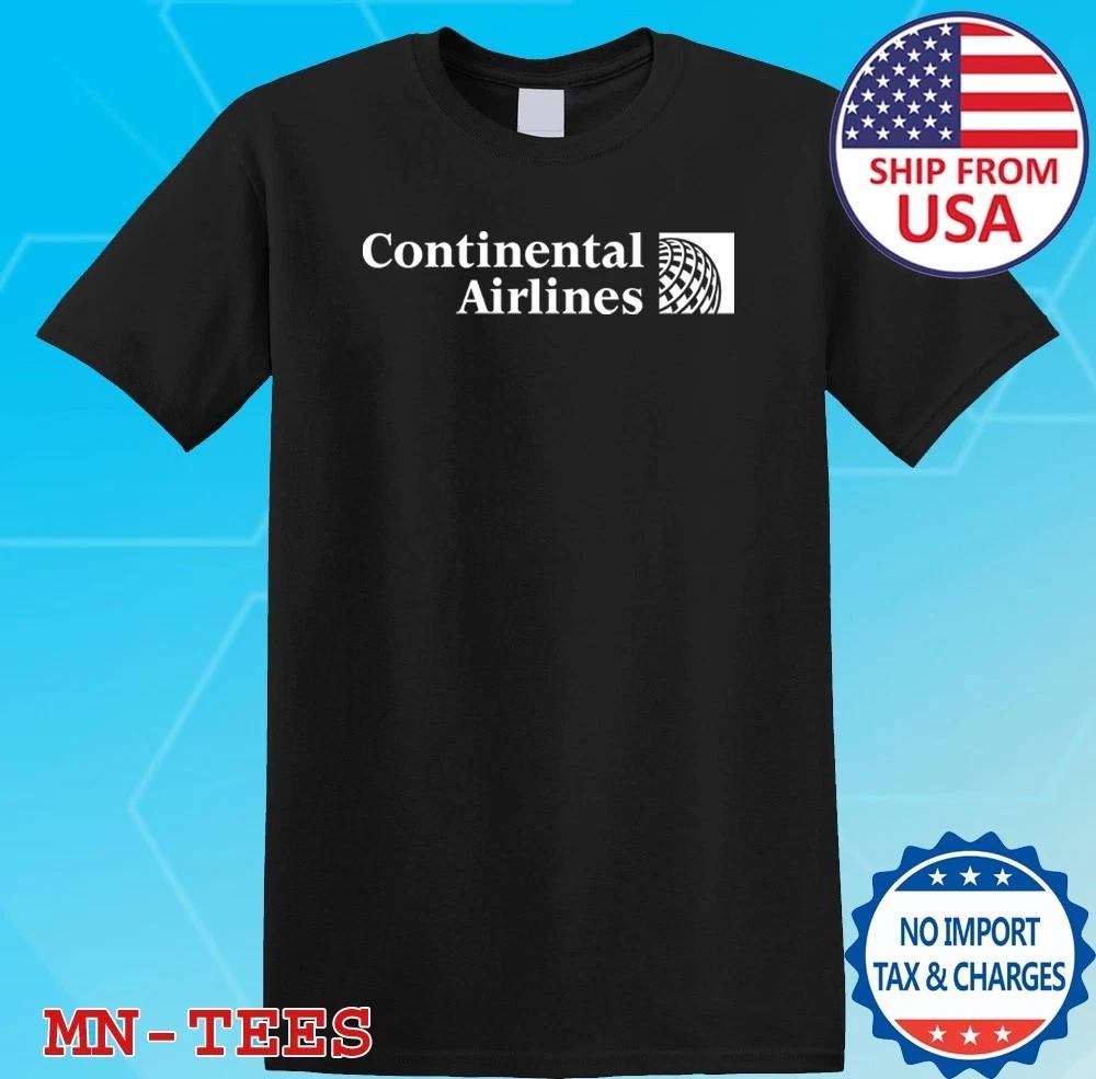 Continental Airlines Retro US Airline Black Size S-5XL M