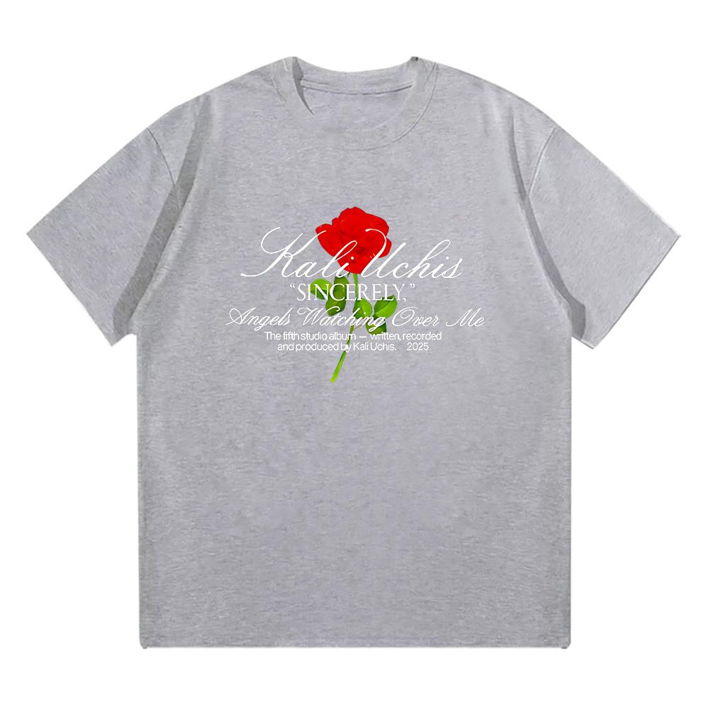 Kali Uchis Sincerely Rose Shirt T Shirt for Women/Men Casual Cotton T-shirt Summer High Quality Crewneck Short Sleeve Loose Tee