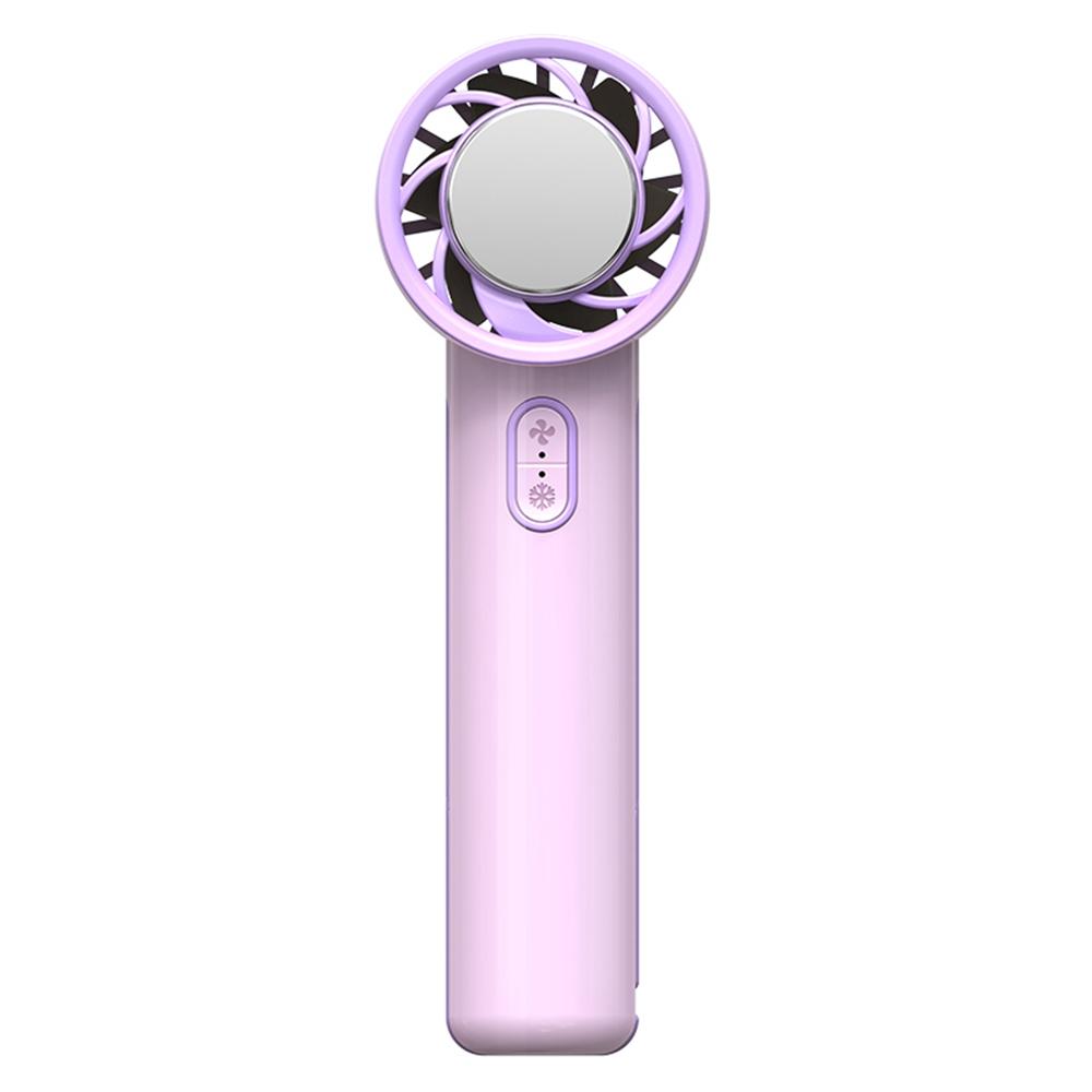 

Portable USB Mini Fan Rechargeable 3600mAh Battery 3 Speed Settings Desktop Handheld Cooling Fan Light Purple