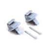 ESC ECF5010 2 Pieces Sun Visor Clip Gray Color For Renault Megane Scenic Laguna Twingo Modus Espace Vel Satis Trafic Kangoo