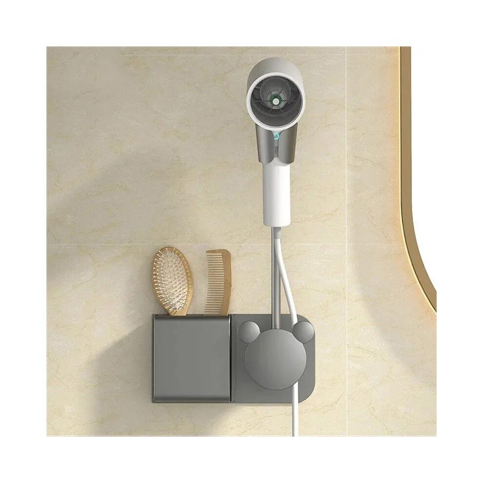 Hair Dryer Holder No Need to Hold Adjustable Wall Hanging Free of Hands No Need to Punch Holes Air Duct Storage Rack