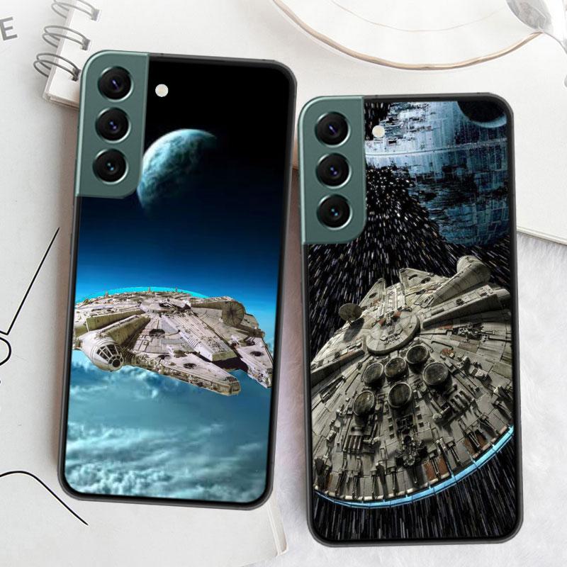 Millennium Falcon In Space Phone Case For Samsung Galaxy S22 S25 Ultra S21 S10 Plus S25Edge S20 S23 S24 FE S10E Cover Silicone S