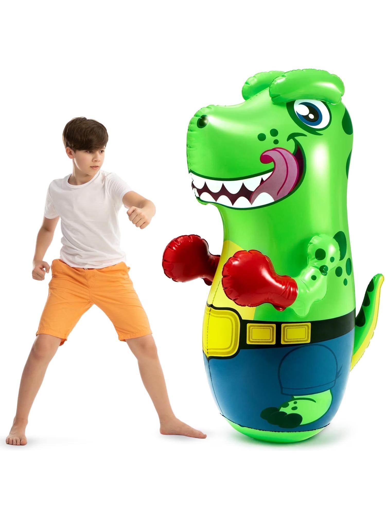 

Joyfy 47-дюймовая надувная груша-динозавр T-Rex для детей, подарок с возвращающимся действием и игрушка для бокса