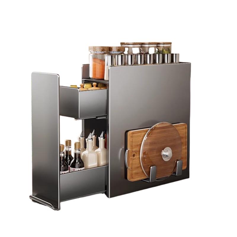 Yingbai 3-Tier Countertop Spice Rack with Pot Lid Storage