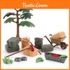 Simulation Baumstruktur Stapel Bauernhofwerkzeuge Gemüse Obst Karren Modell Ornament Für Pädagogisches Spiel Und Kreative Dekoration
