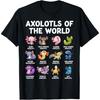 Axolotl Kawaii Aksolotle Świata Zabawny Aksolotl Zwierzęta T-Shirt