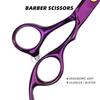 Stainless Steel Purple Professional Barber Hairdressing Scissors - Thinning & Chopping