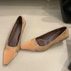 Fashion Luxury Satin Leather Splicing Women Pumps Sexy Square Toe Low Heel Muels Shoes for Women Elegant Printed Banquet Office Heels