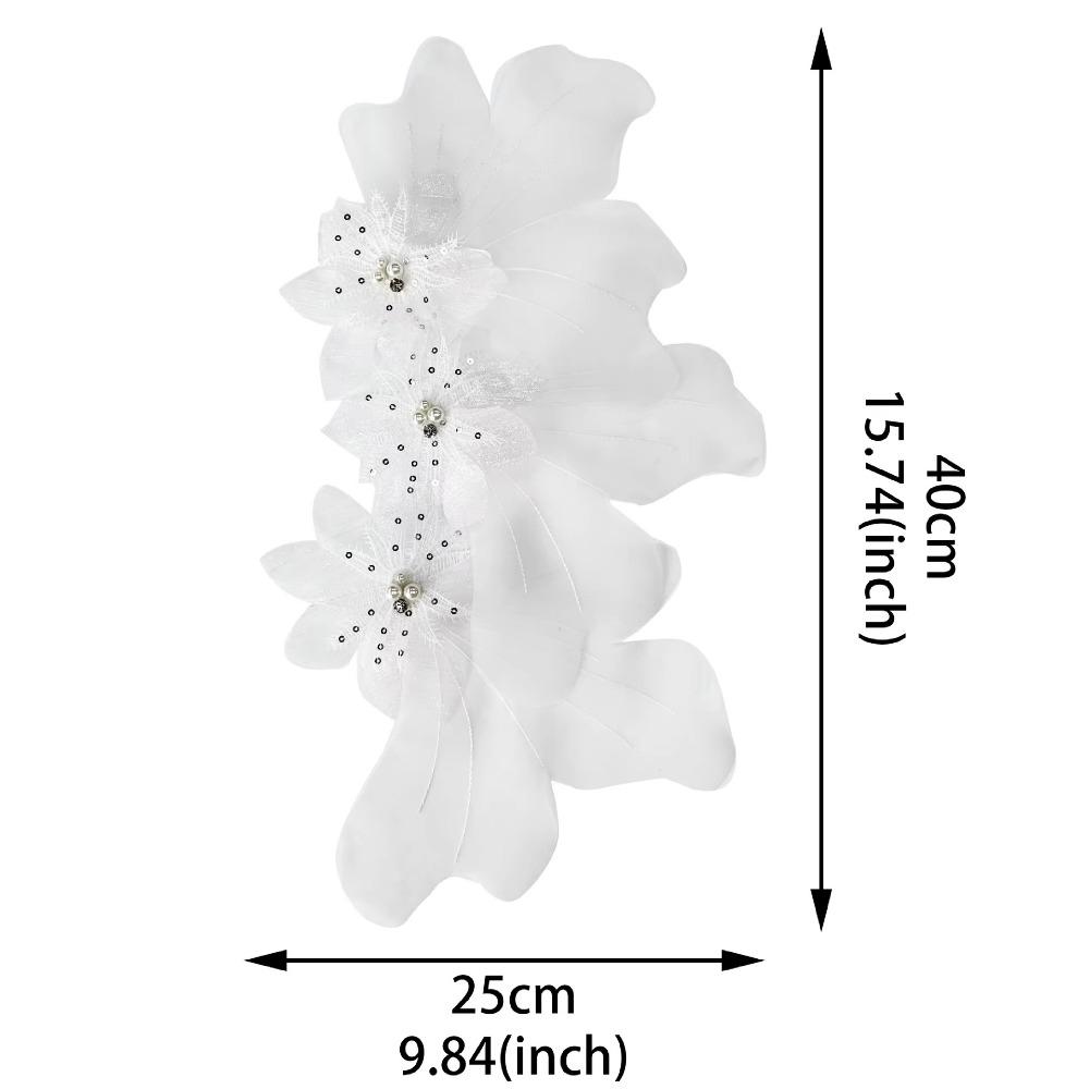 3D Dress Cloth Pin Multi-layer Embroidery Studded Patch New Organza Flower Patch  Corsage Accessory