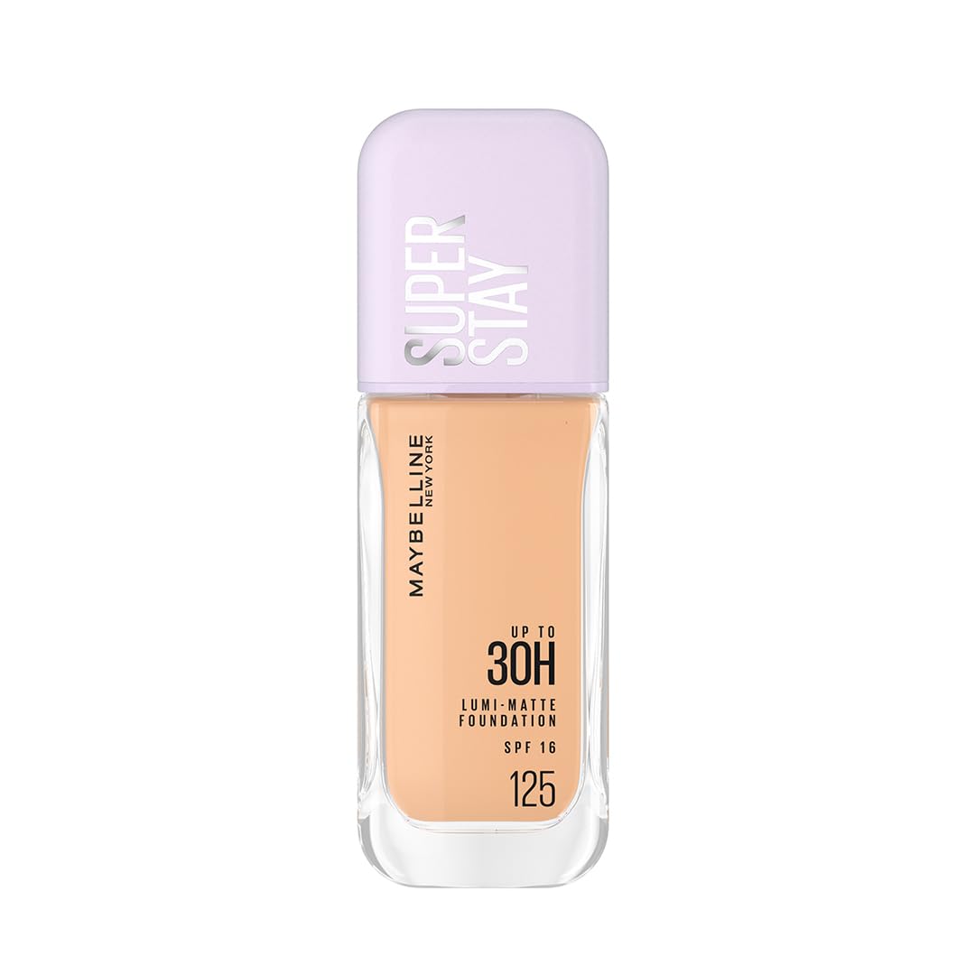 

Maybelline New York Super Stay Lumi Matte Liquid Foundation 30H Longwear Transfer Proof Lightweight Full Coverage Makeup Shade 125 35ml